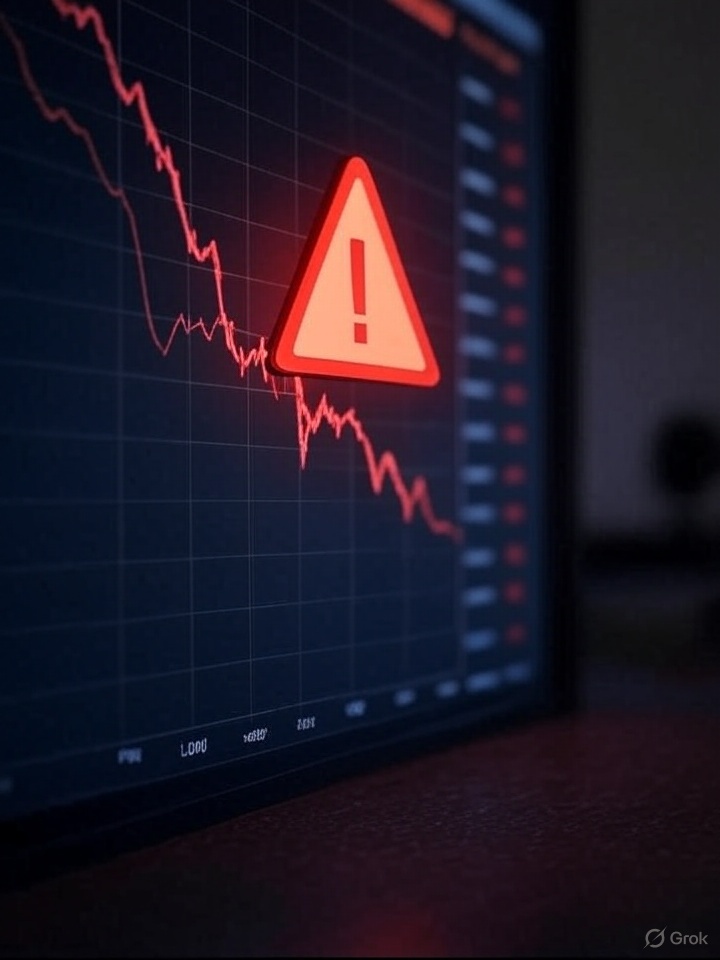 जोCryptocurrency बाजार के उतार को दर्शाता है।