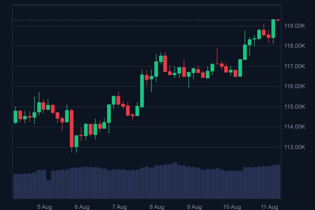 Bitcoin Price 11 August 2025 – BTC Live Chart
