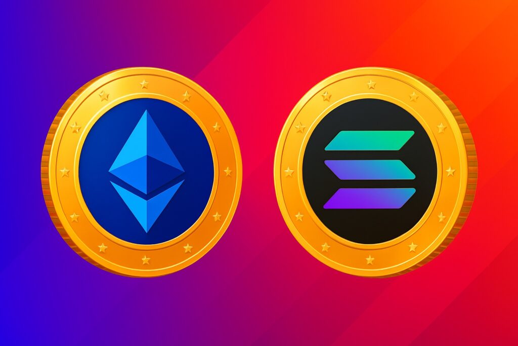 Ethereum और Solana में रैली – Crypto market  ट्रेंड 13 अगस्त 2025